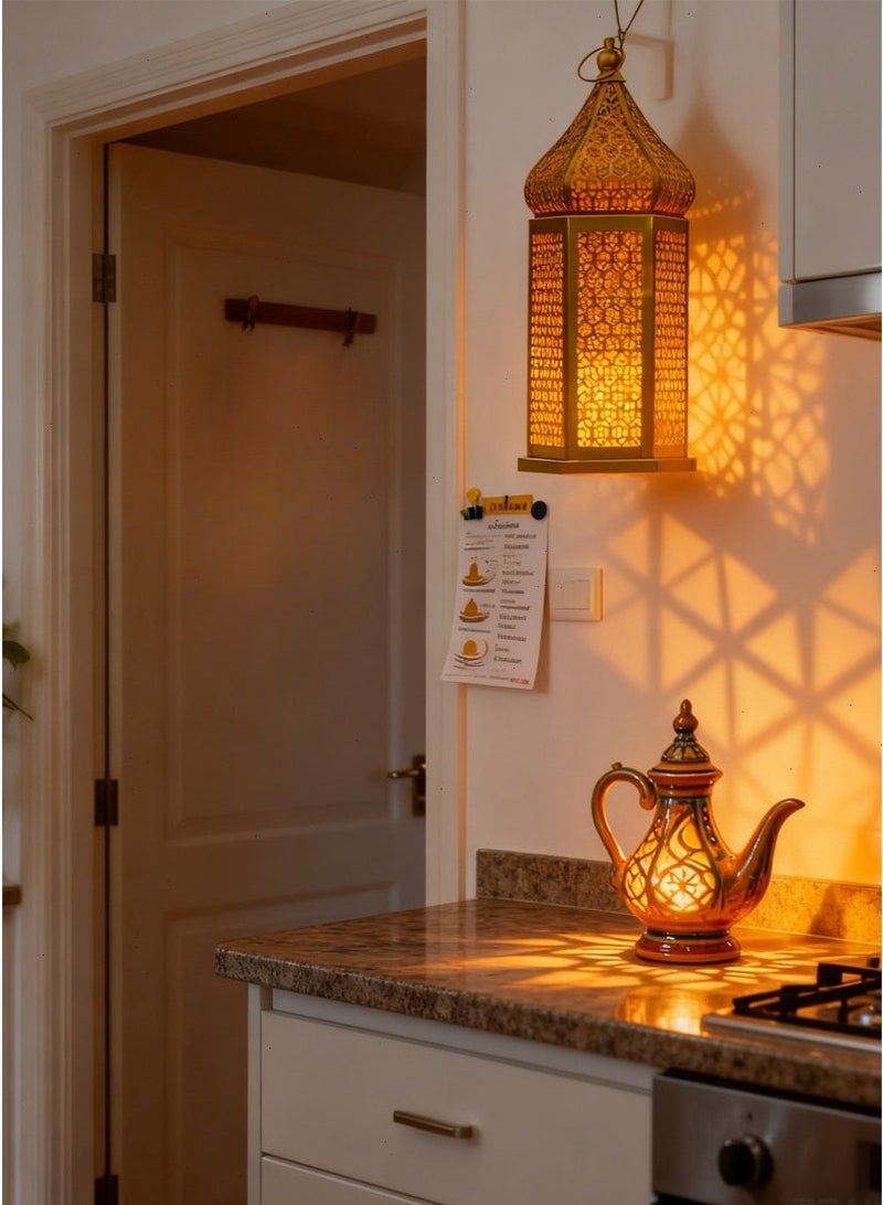 Ramadan Lights: LED Ramadan Lantern (Waterproof, Battery) – Cozy Warm Light for Ramadan Decorations & Eid Mubarak Home Ambiance - Image 2